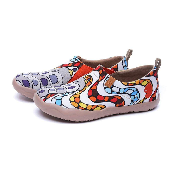 <transcy>LA PEDRERA Dames Canvas Art Painted Shoes</transcy>