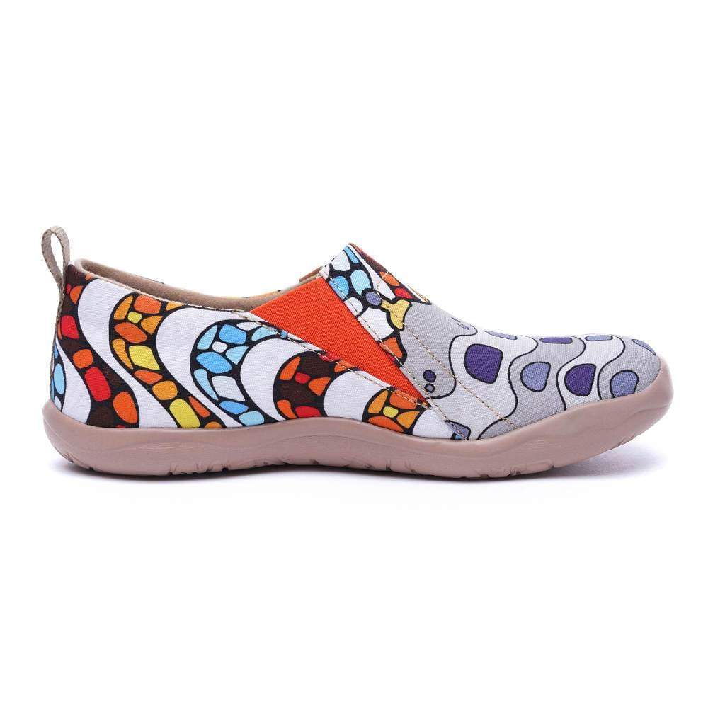 <transcy>LA PEDRERA Dames Canvas Art Painted Shoes</transcy>