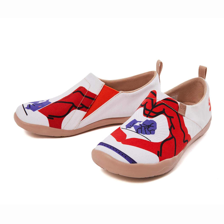 UIN Footwear Women Love Bravely Canvas loafers