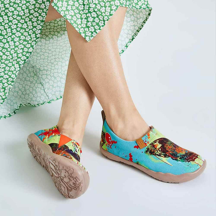 <transcy>MOTTLED BUTTERFLY Unieke artistieke dames flats</transcy>