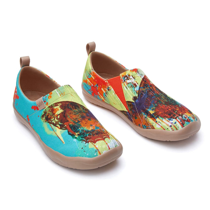 UIN Footwear Women MOTTLED BUTTERFLY Canvas loafers