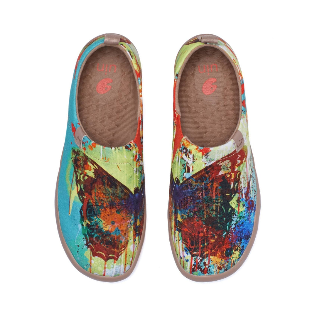 UIN Footwear Women MOTTLED BUTTERFLY Canvas loafers