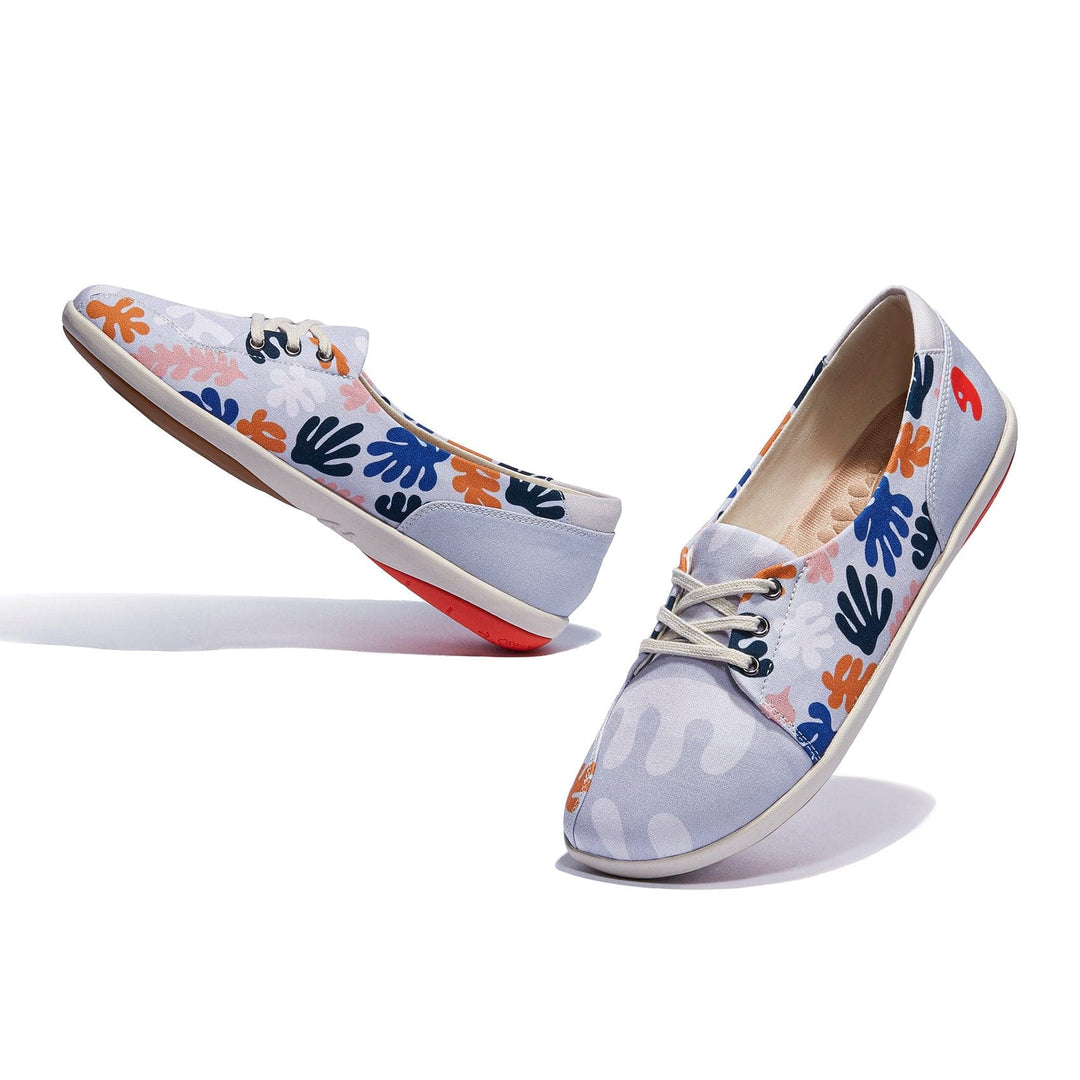 UIN Footwear Women Pastoral Flower Rain Illetes II Women Canvas loafers