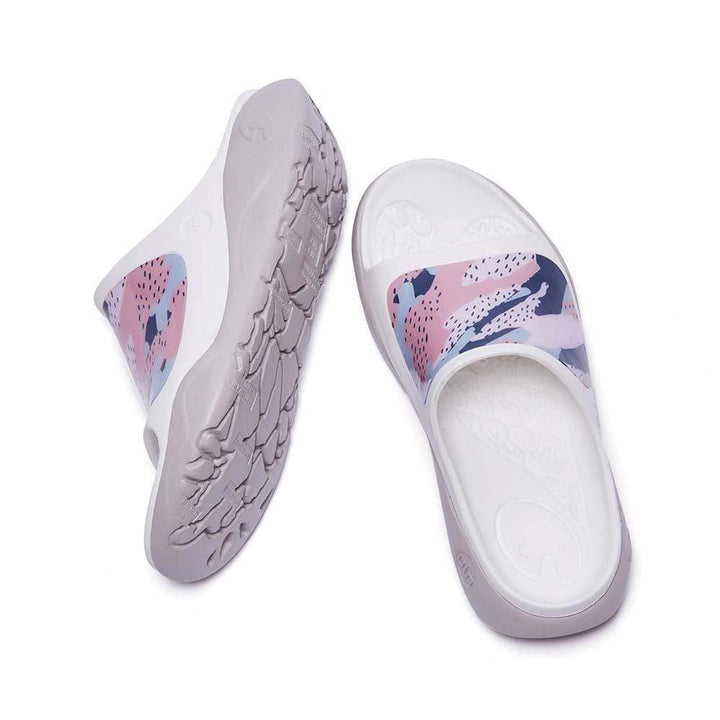 UIN Footwear Women Pink Desert Ibiza Slides Canvas loafers