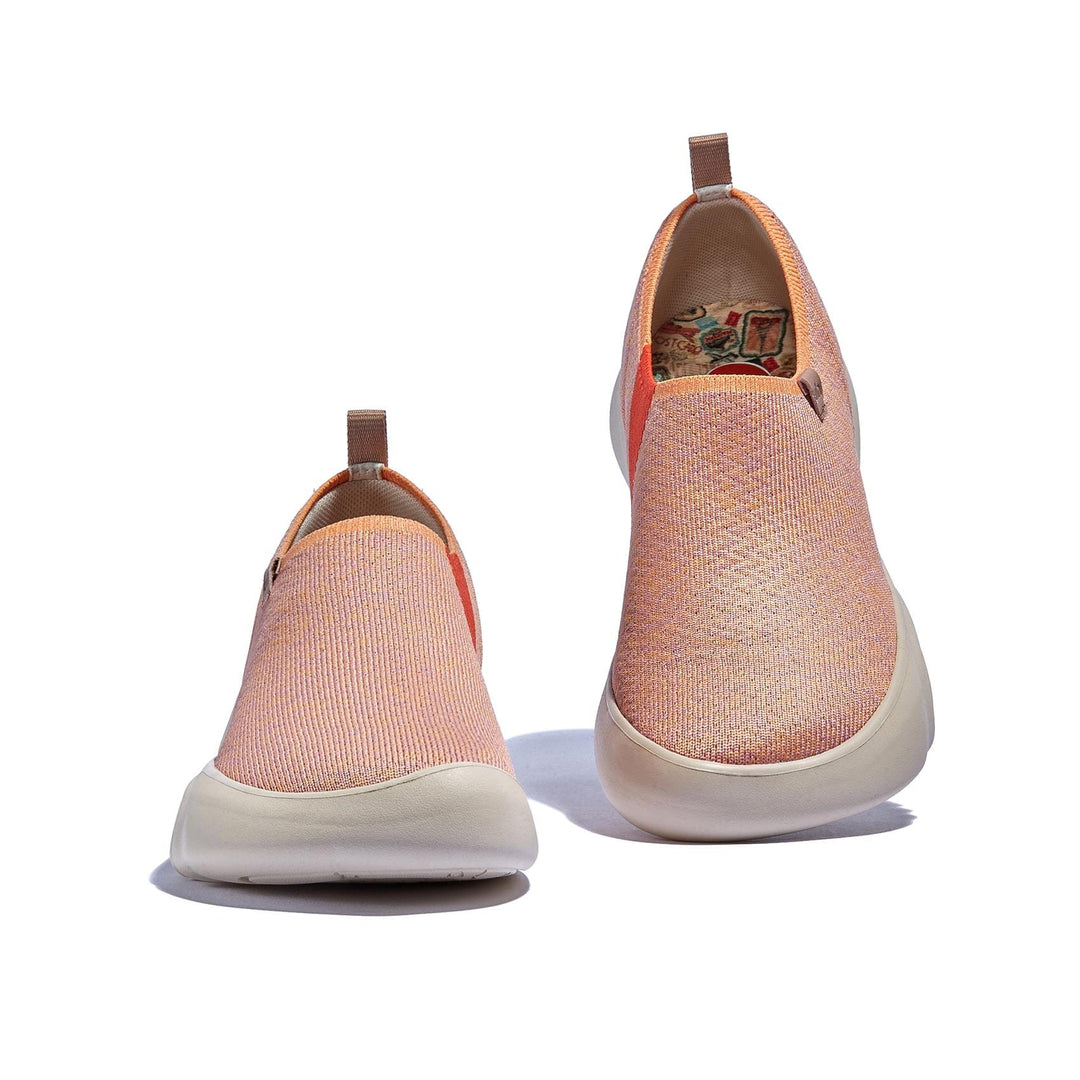 UIN Footwear Women Pink Orange Toledo XV Women Canvas loafers