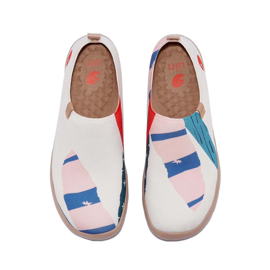 UIN Footwear Women Pinkblue Romance Toledo I Women Canvas loafers