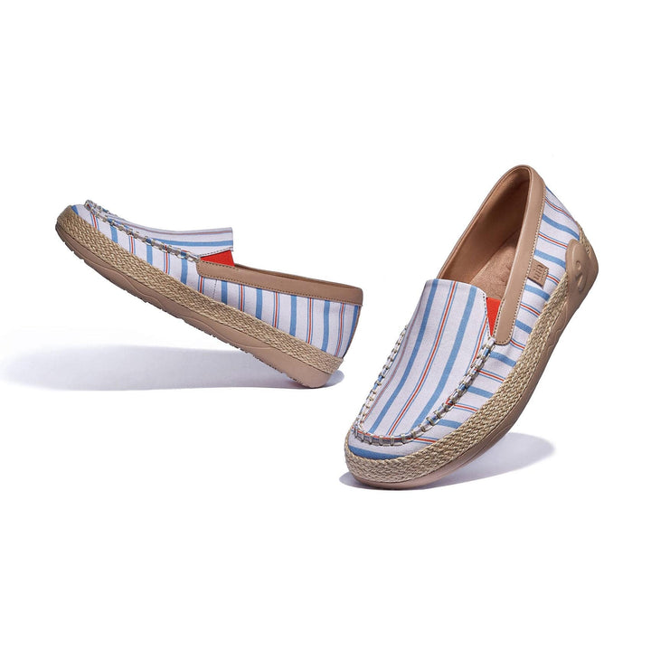 UIN Footwear Women Retro Stripes Marbella V Women Canvas loafers