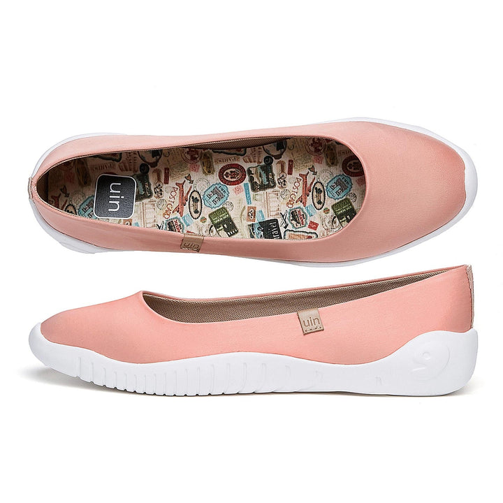 UIN Footwear Women Rosy Pink Silk Minorca III Women Canvas loafers