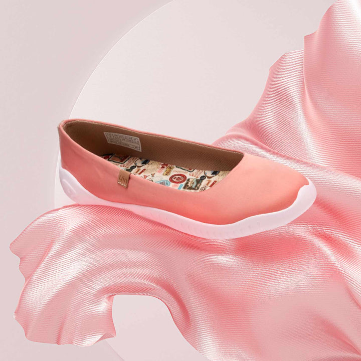 UIN Footwear Women Rosy Pink Silk Minorca III Women Canvas loafers