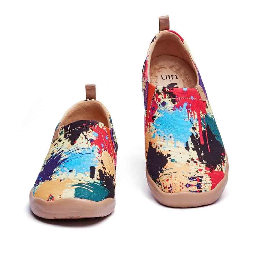 UIN Footwear Women Splashed World Canvas loafers