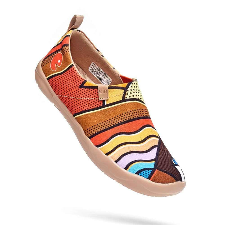 UIN Footwear Women Sunset in Santorini Canvas loafers