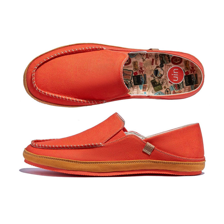 UIN Footwear Women Sunset Red Formentera II Women Canvas loafers