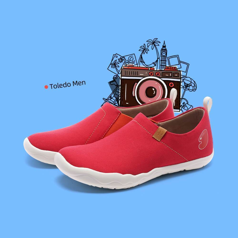 UIN Footwear Women Toledo Red Canvas loafers