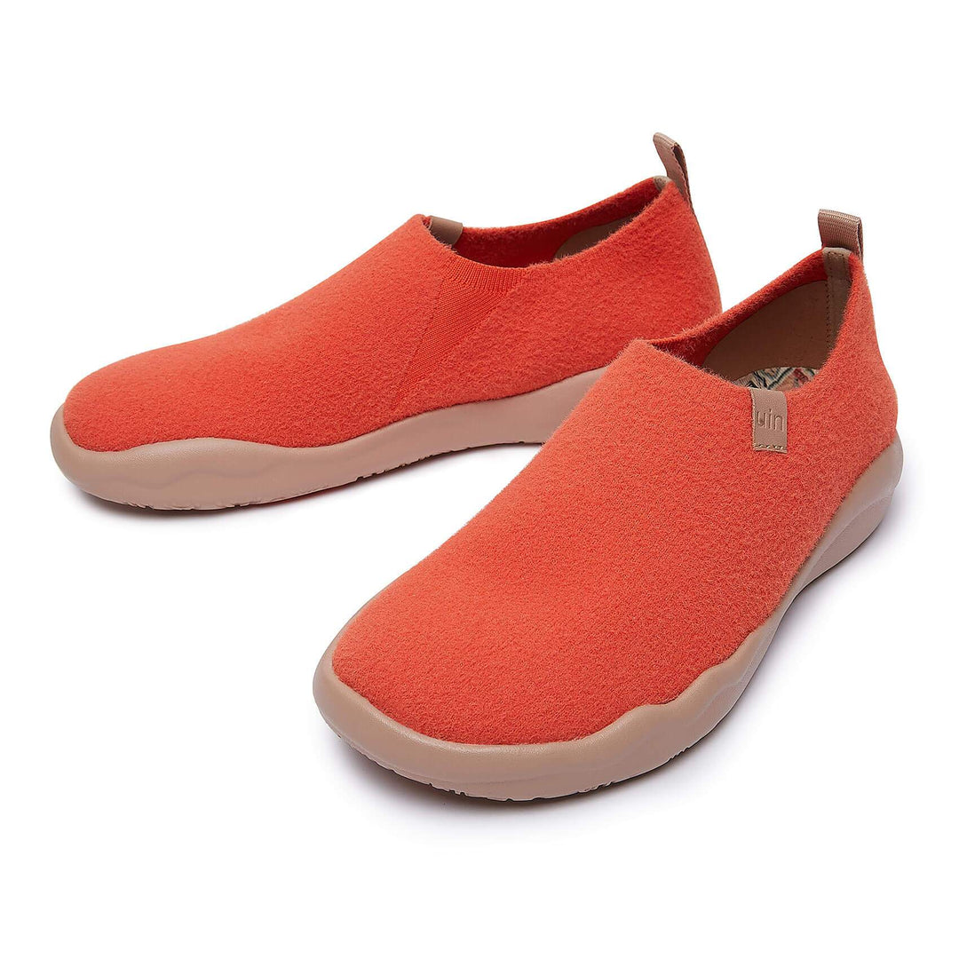 UIN Footwear Women Tomato Knitted Wool Toledo II Women Canvas loafers