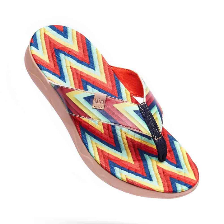 UIN Footwear Women Triangle Women Majorca Flip Flops Canvas loafers