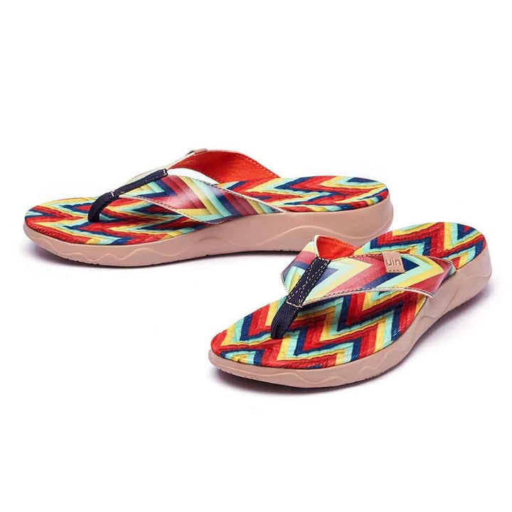 UIN Footwear Women Triangle Women Majorca Flip Flops Canvas loafers