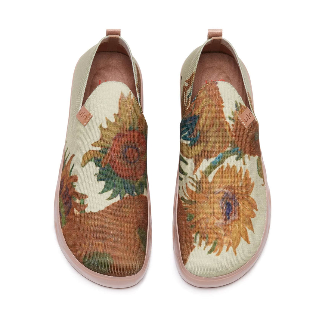 UIN Footwear Women Van Gogh Sunflowers Fuerteventura Women Canvas loafers