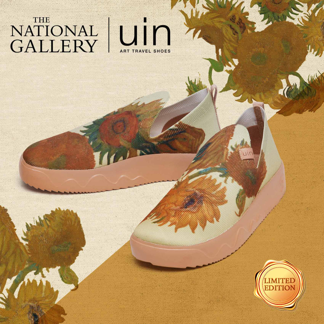 UIN Footwear Women Van Gogh Sunflowers Fuerteventura Women Canvas loafers