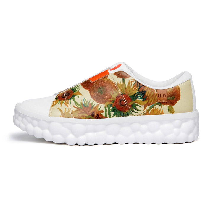 UIN Footwear Women Van Gogh Sunflowers Las Ramblas Women Canvas loafers