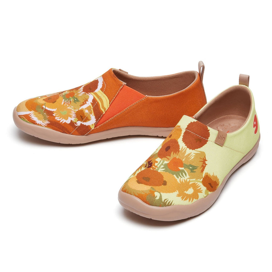 UIN Footwear Women Van Gogh Sunflowers V3 Women Canvas loafers