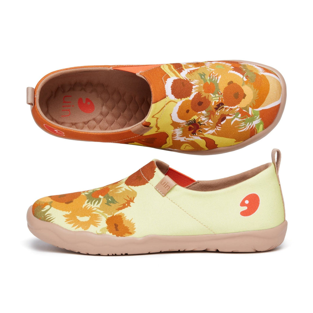 UIN Footwear Women Van Gogh Sunflowers V3 Women Canvas loafers