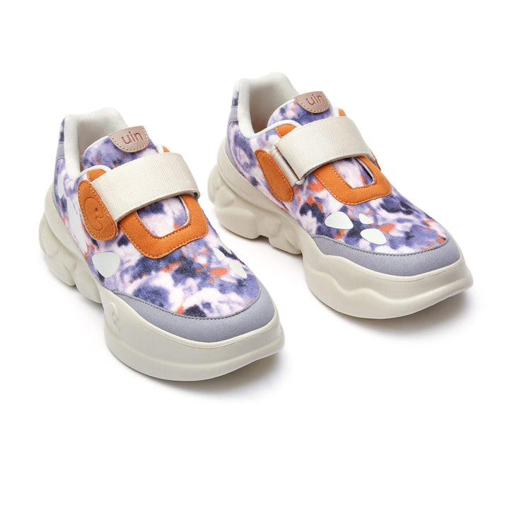 UIN Footwear Women Watercolor Flower Shadow Ronda I Women Canvas loafers