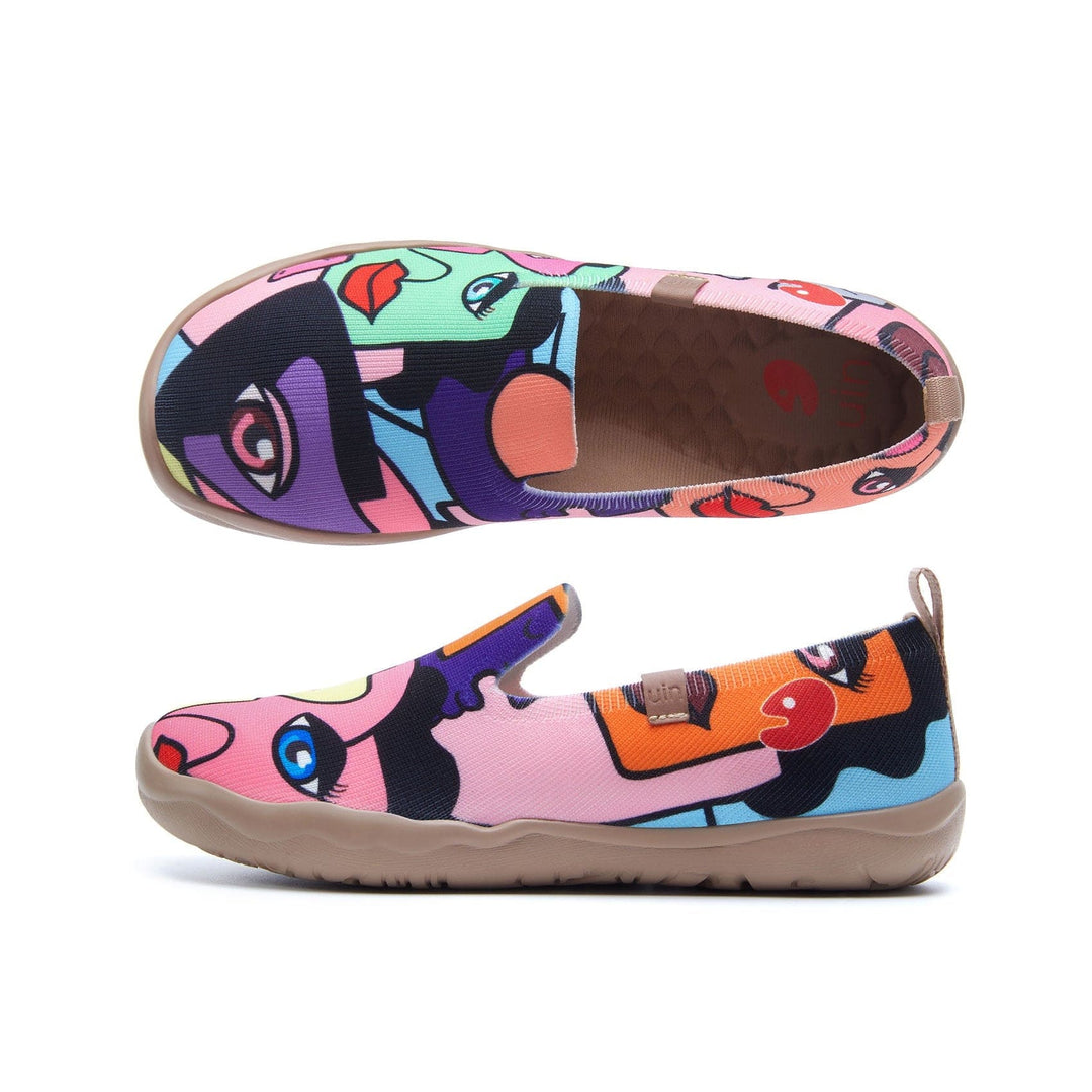 UIN Footwear Women Who I Am Barcelona Canvas loafers