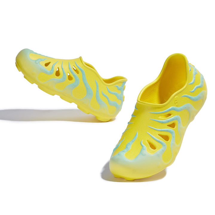 UIN Footwear Women Yellow & Glass Blue Octopus II Women Canvas loafers