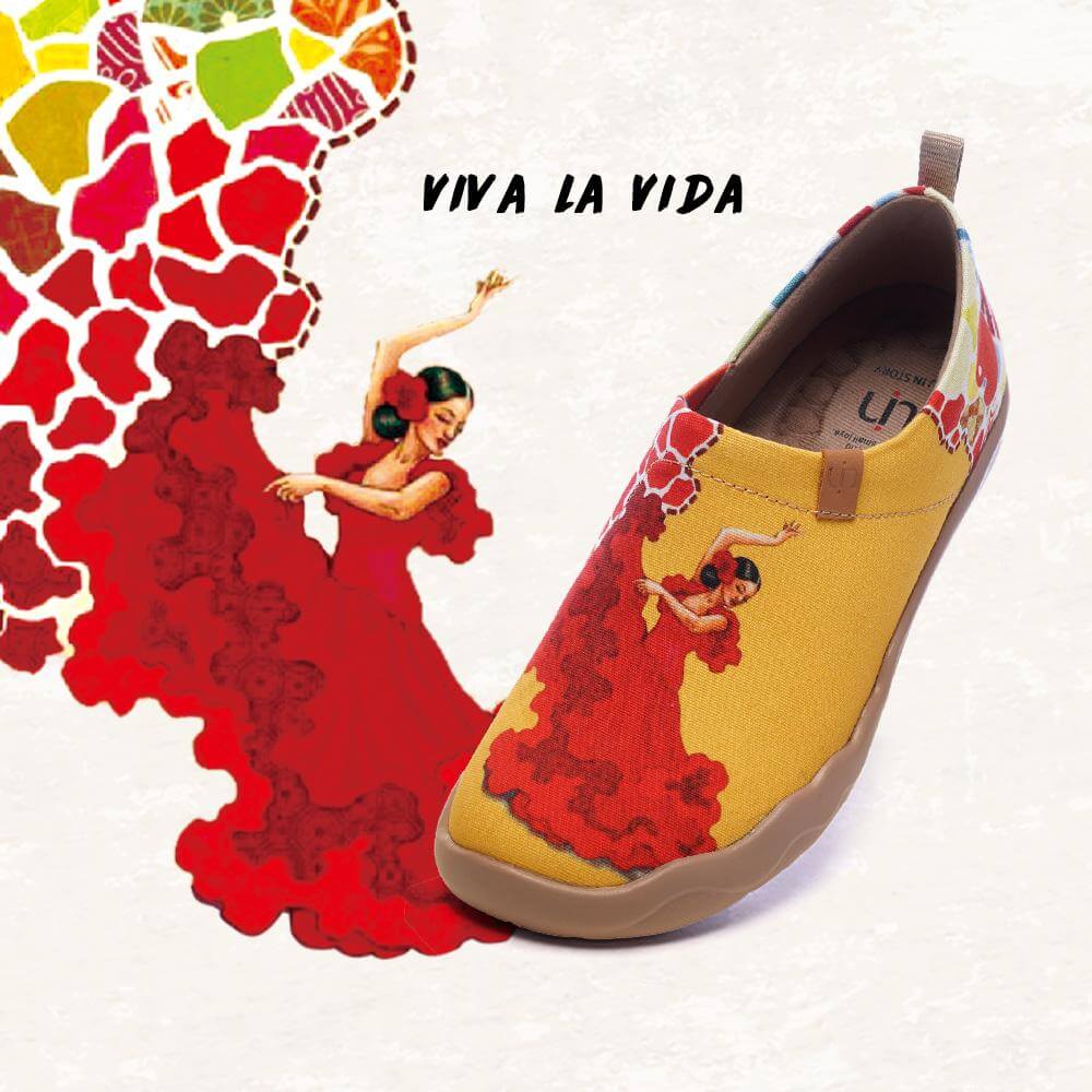 VIVA LA VIDA Women Art Painted Slip-on Shoes Women UIN