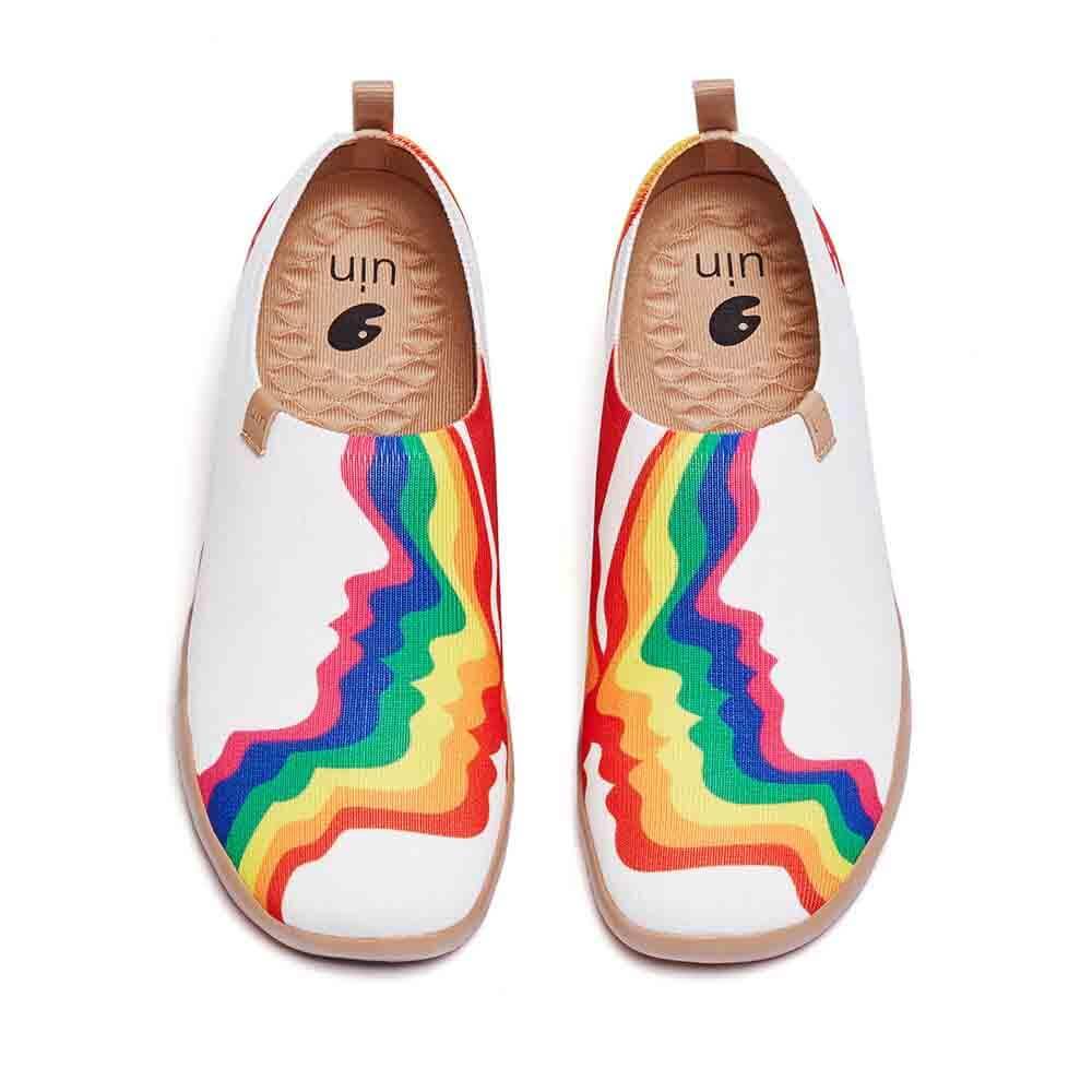 Rainbow Love Woman White Women UIN Footwear