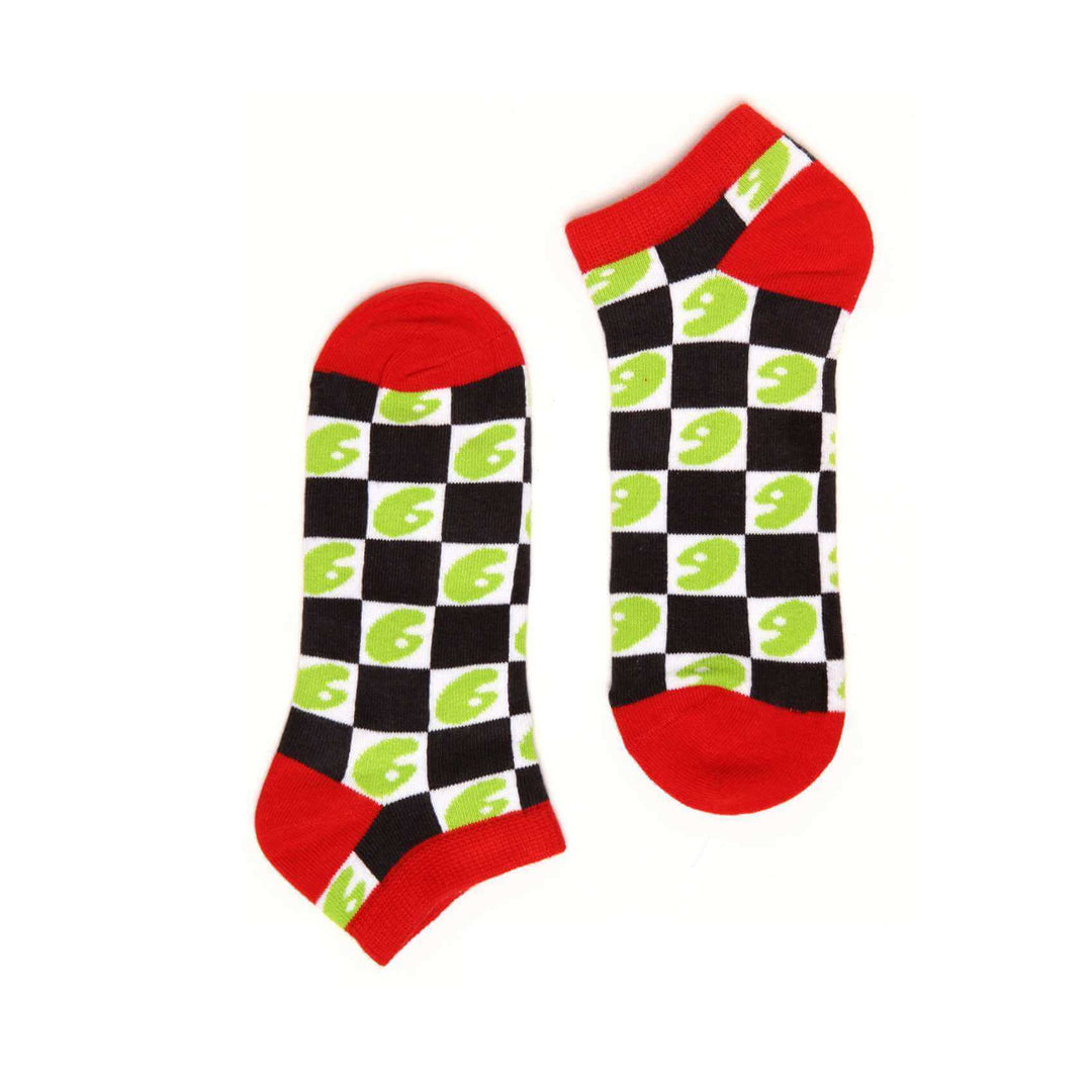 Checkerboard Men Socks Accesory UIN Red Low Sock