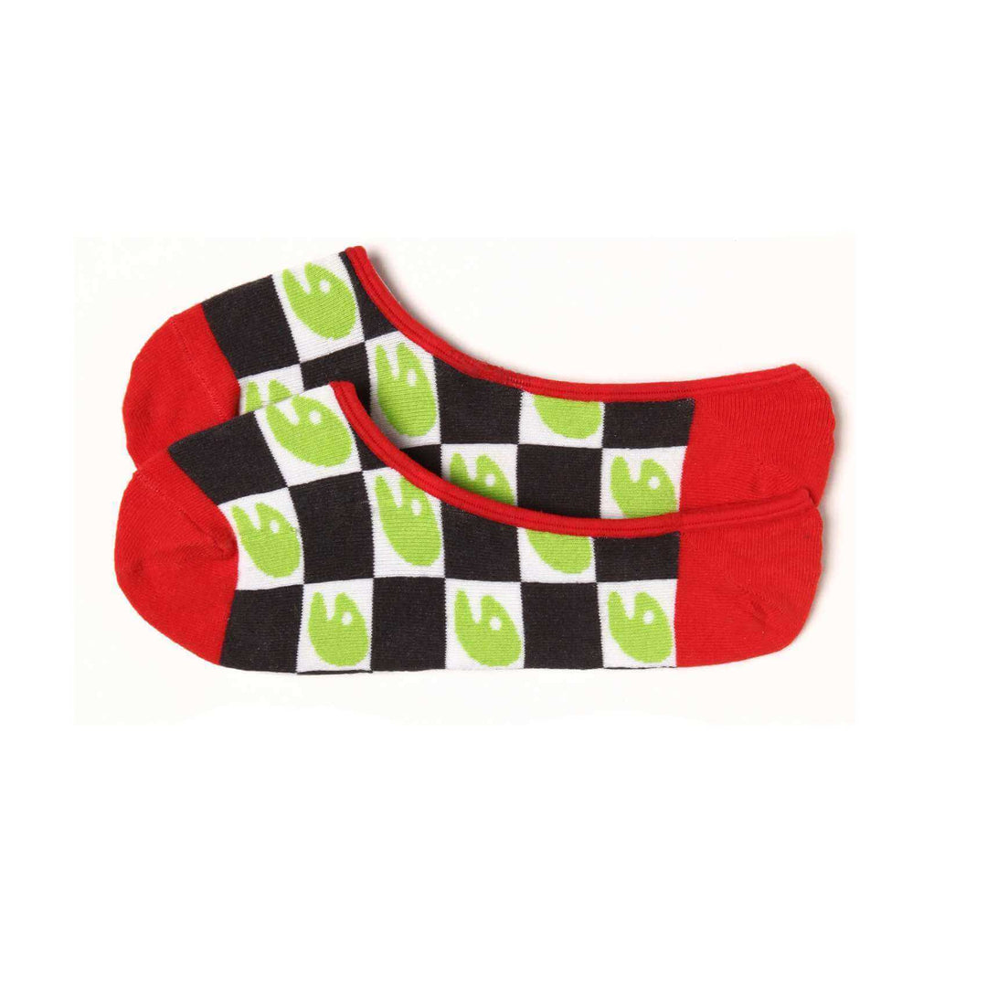 Checkerboard Men Socks Accesory UIN Red No-show Sock