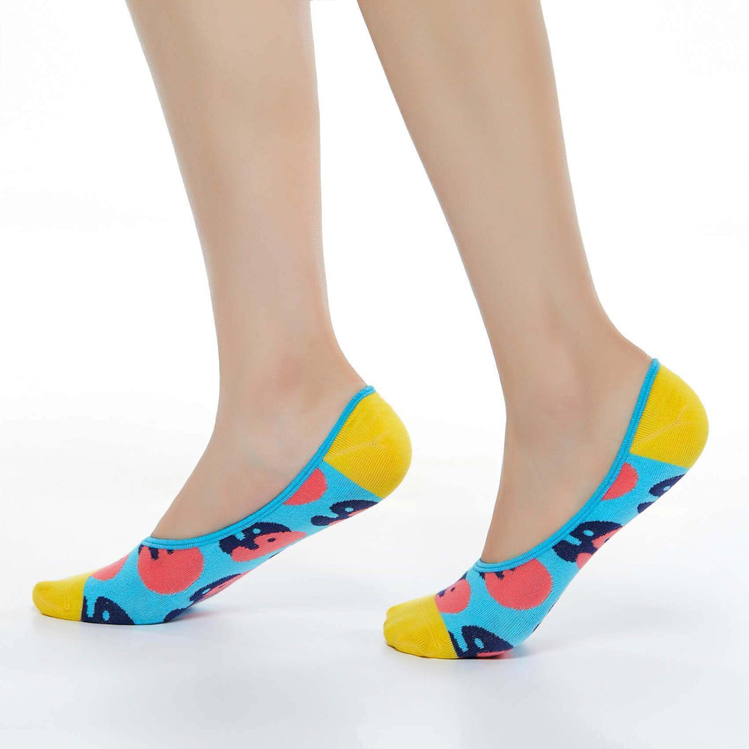 Have Fun Yellow/Red Women Socks Accesory UIN