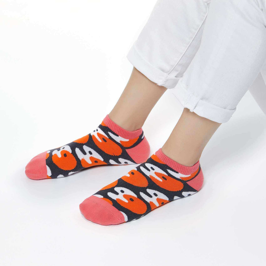 Have Fun Yellow/Red Women Socks Accesory UIN