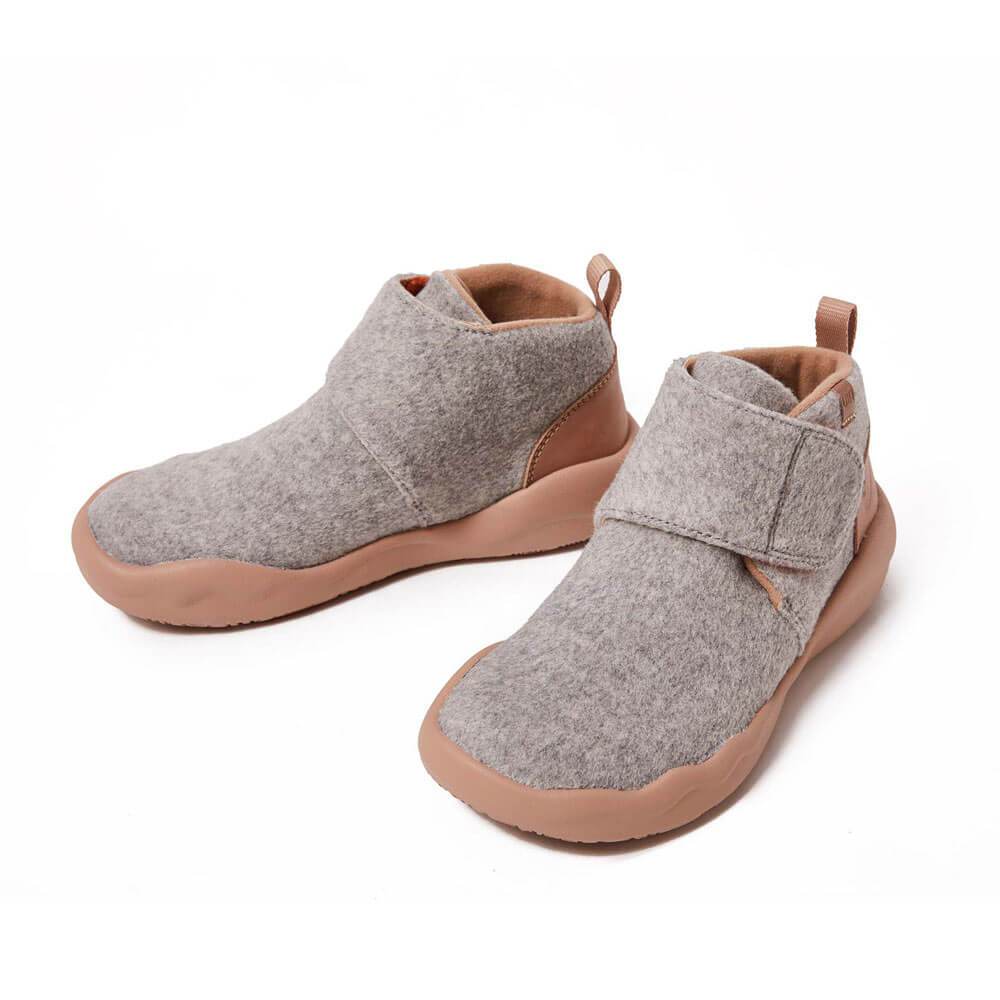 UIN Footwear Kid Bilbao Light Grey Wool Boots Kid Canvas loafers