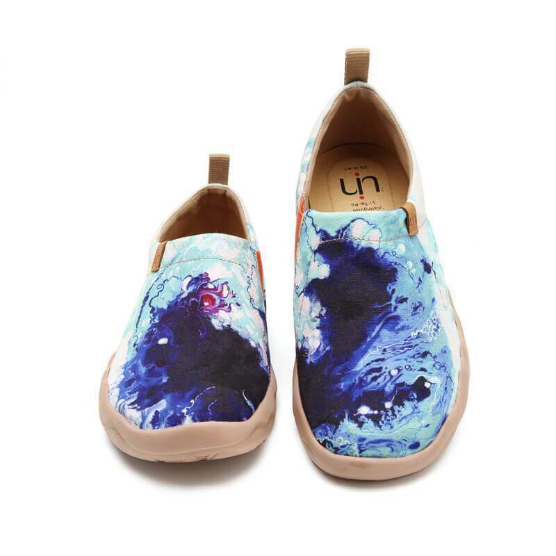 MOTTLED BLUE Abtract Painting Men Loafers Men UIN