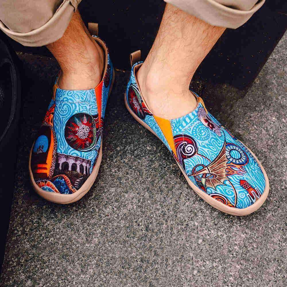 OH MY GAUDÍ Men Painted Canvas Shoes Men UIN