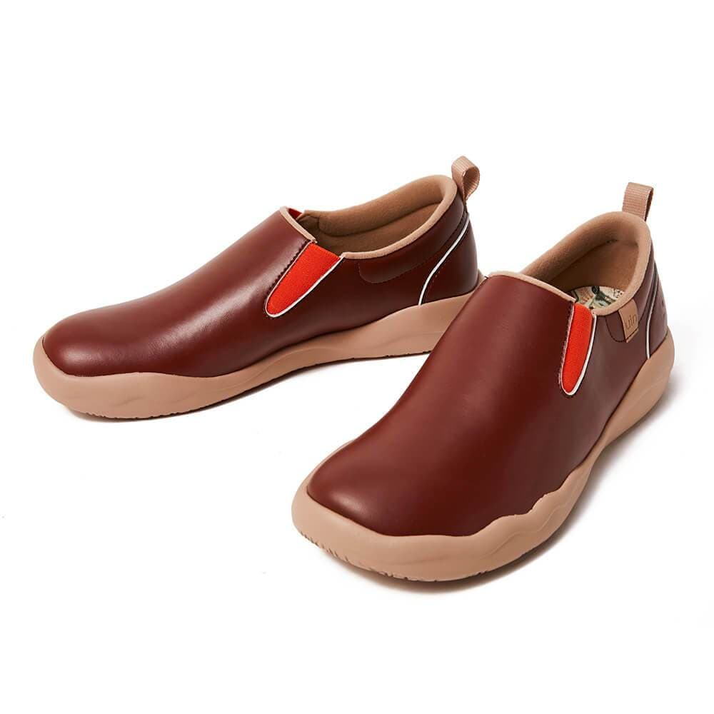 Cuenca Burgundy Split Leather Men Men UIN