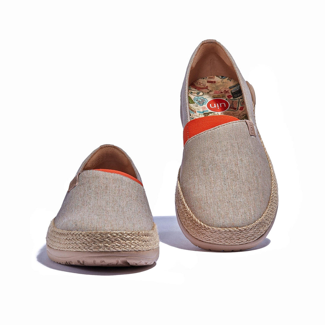 UIN Footwear Women Light Khaki Marbella I Women Canvas loafers