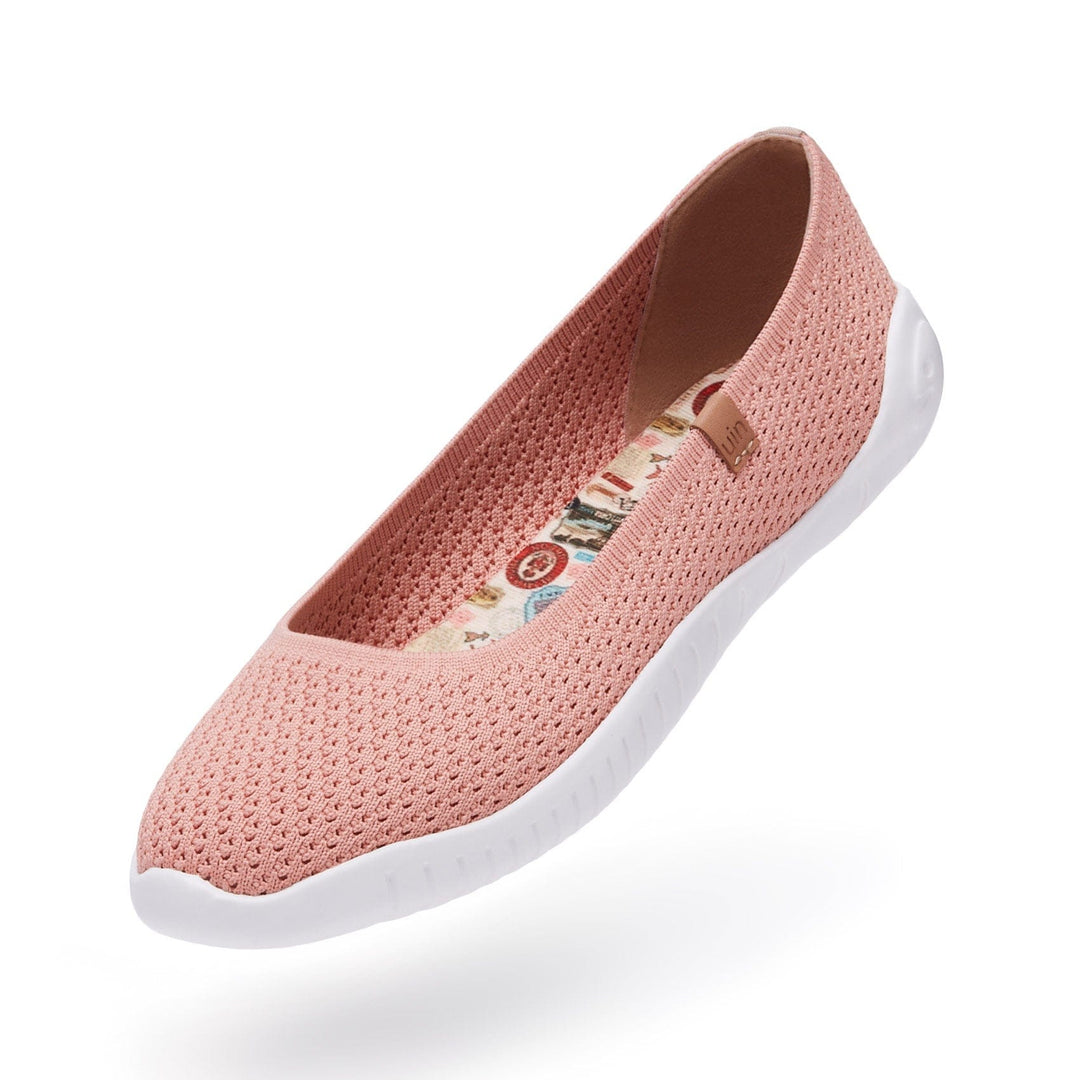 UIN Footwear Women Rosy Pink Knitted Minorca III Women Canvas loafers