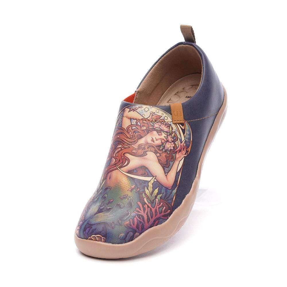 THE LITTLE MERMAID Art Microfiber Leather Shoes for Ladies Women UIN