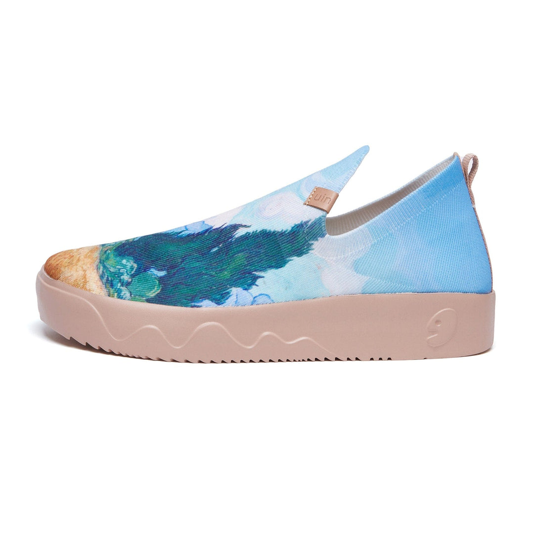 UIN Footwear Women Van Gogh Wheatfield with Cypresses Fuerteventura Women Canvas loafers