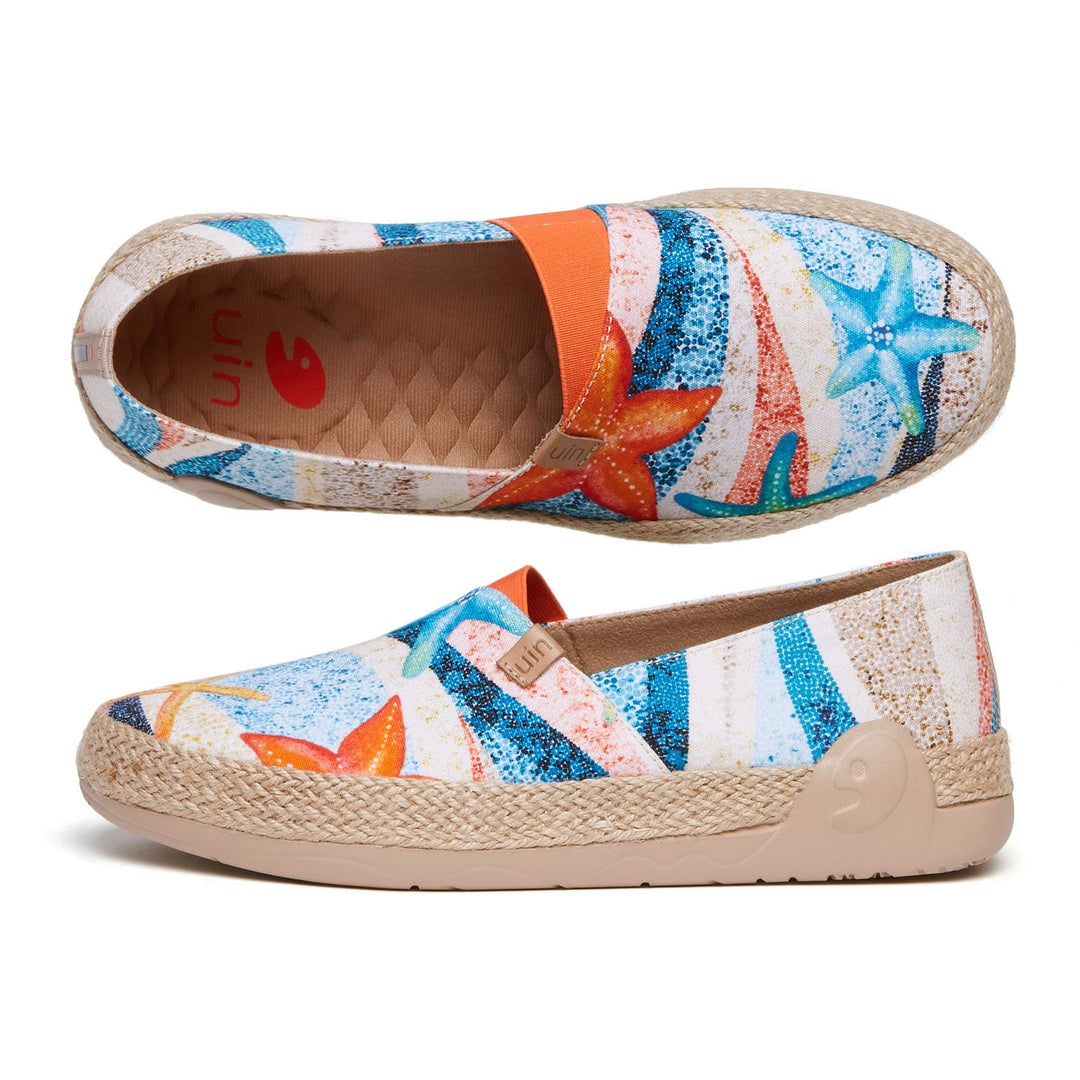 UIN Footwear Women Vivid Starfish Marbella I Women Canvas loafers